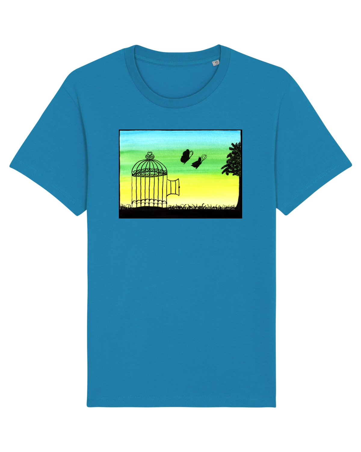 Tricou mânecă scurtă Unisex Rocker Azur