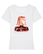 Dreamer - Rêveuse Tricou mânecă scurtă guler larg fitted Damă Expresser