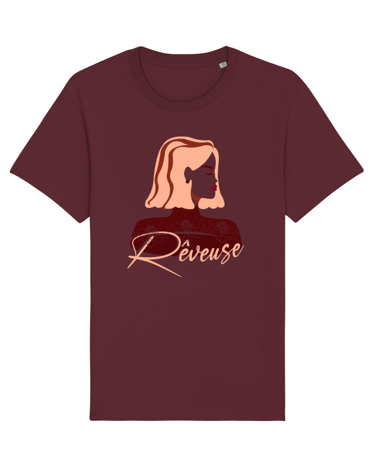 Tricou mânecă scurtă Unisex Rocker Burgundy