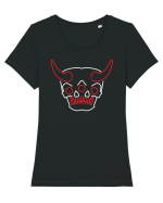 Devil skull Tricou mânecă scurtă guler larg fitted Damă Expresser