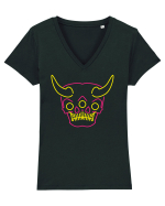 Devil skull Tricou mânecă scurtă guler V Damă Evoker