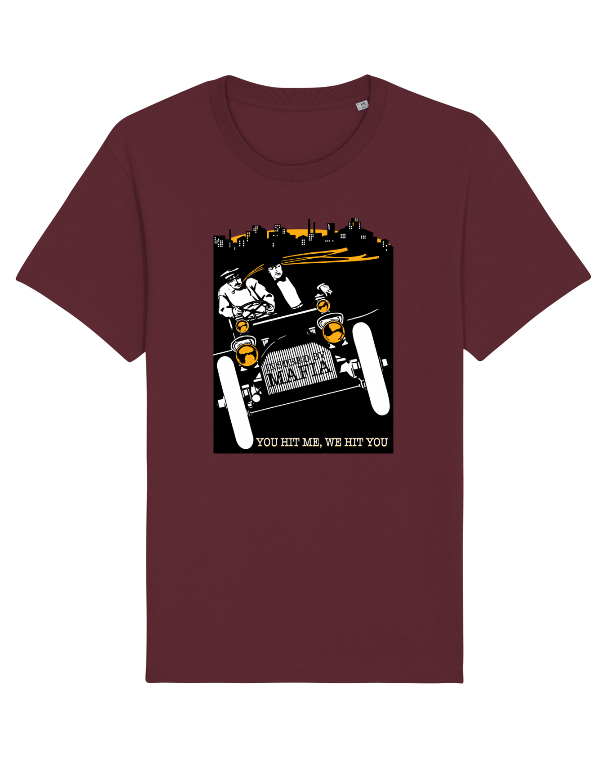 Tricou mânecă scurtă Unisex Rocker Burgundy
