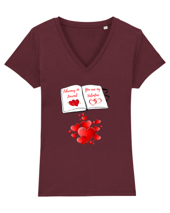 Pentru mine tu esti Sf. Valentin! Burgundy