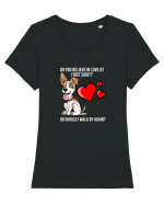 Crezi in dragoste la prima vedere SAU mai trec odata? Tricou mânecă scurtă guler larg fitted Damă Expresser