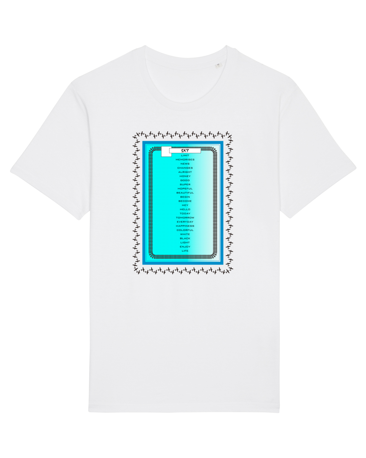 Tricou mânecă scurtă Unisex Rocker White