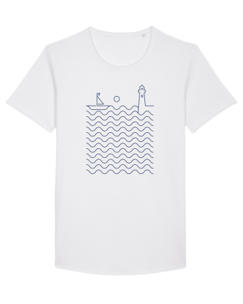Port pe Mare - Peisaj Din Linii White