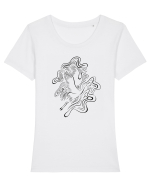 Cocori in zbor Tricou mânecă scurtă guler larg fitted Damă Expresser