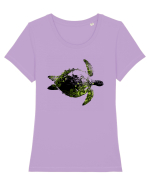 Green Turtle Tricou mânecă scurtă guler larg fitted Damă Expresser