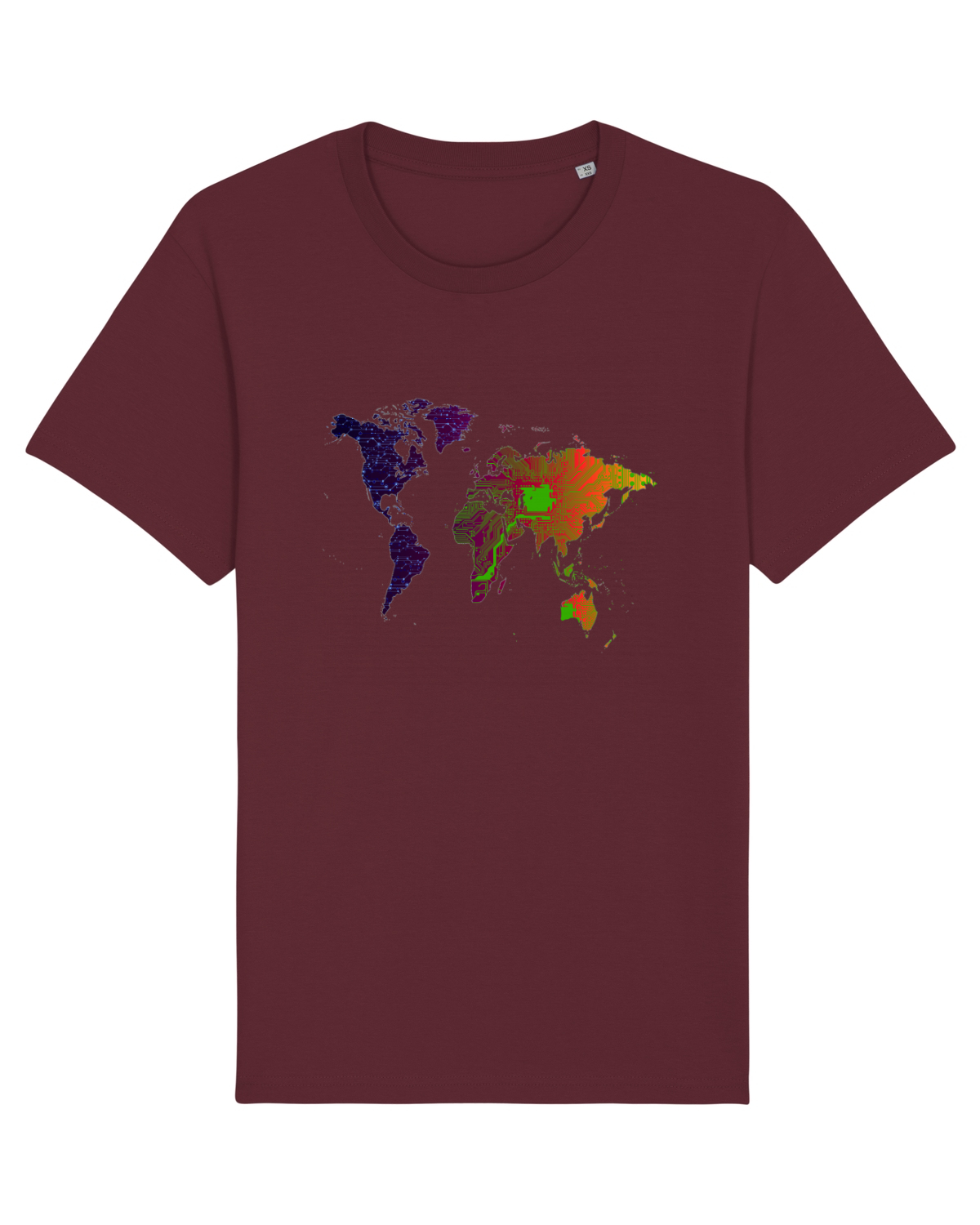 Tricou mânecă scurtă Unisex Rocker Burgundy