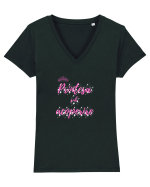 Printesa Sub Acoperire. Tricou mânecă scurtă guler V Damă Evoker