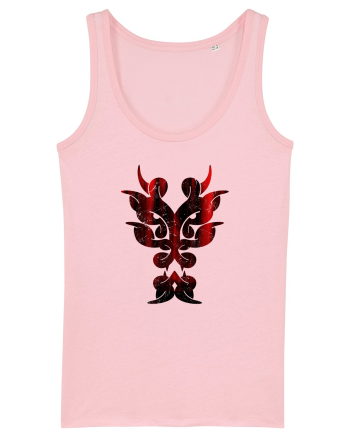 Dragon în Stil Tribal Cotton Pink