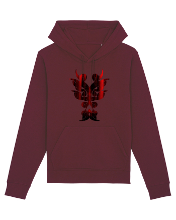 Dragon în Stil Tribal Burgundy