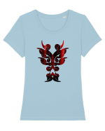 Dragon în Stil Tribal Tricou mânecă scurtă guler larg fitted Damă Expresser