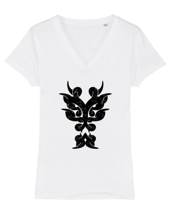 Dragon în Stil Tribal White