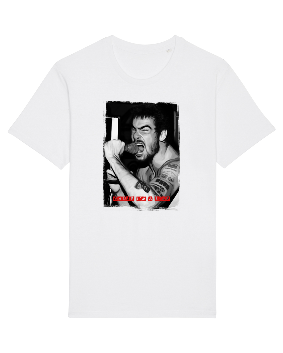 Tricou mânecă scurtă Unisex Rocker White