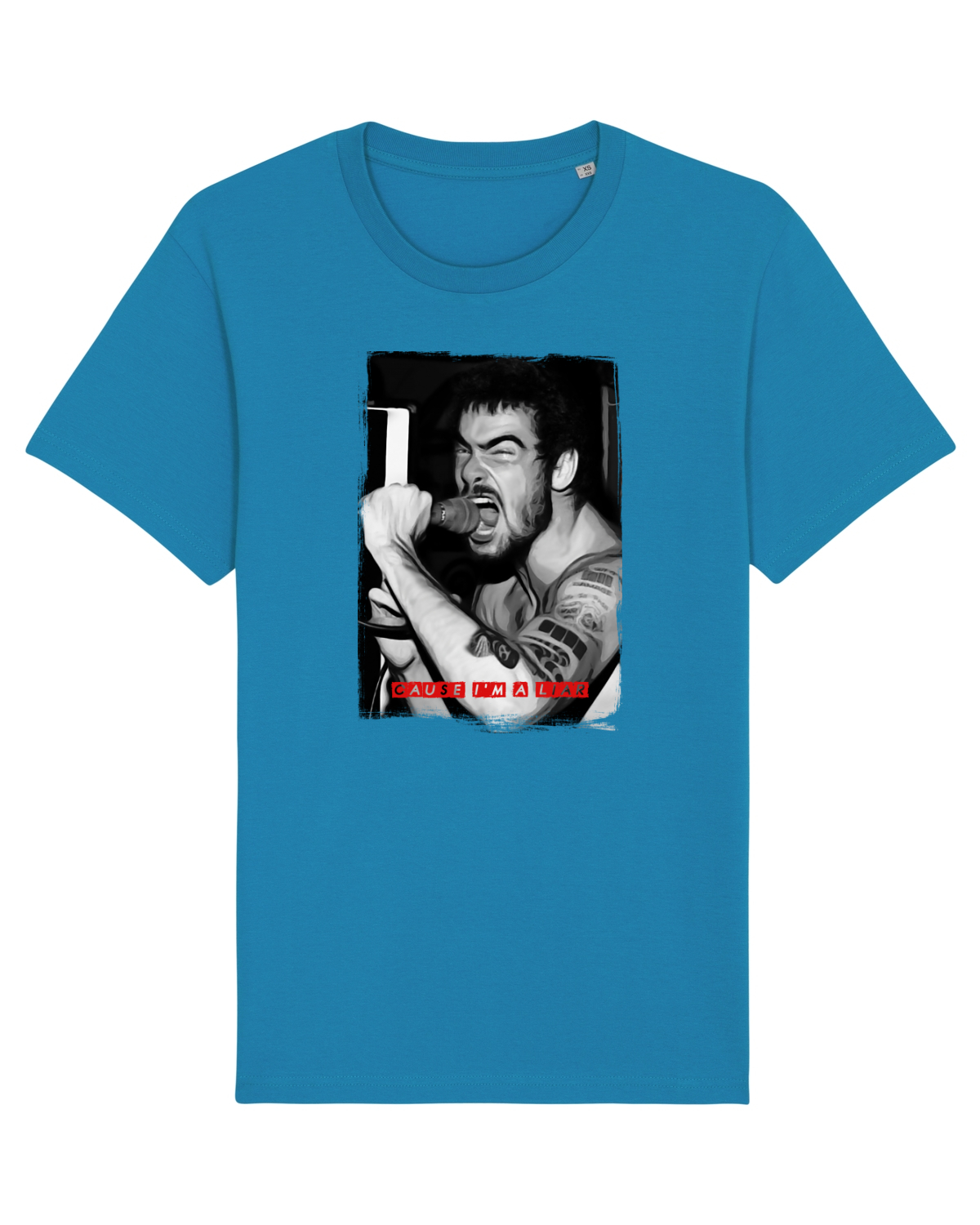 Tricou mânecă scurtă Unisex Rocker Azur