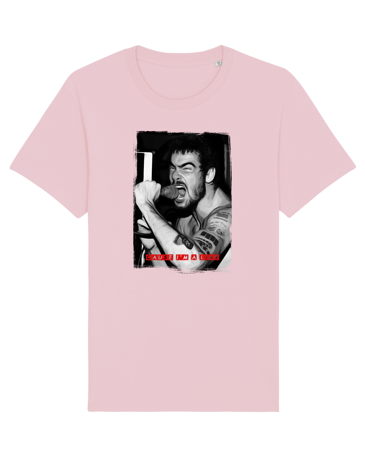 Tricou mânecă scurtă Unisex Rocker Cotton Pink