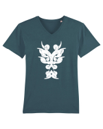 Dragon în Stil Tribal Tricou mânecă scurtă guler V Bărbat Presenter