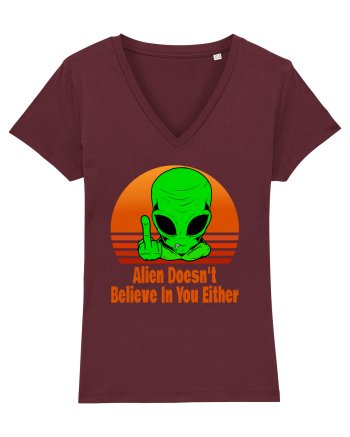 Alien Doesn't Believe in You Either Burgundy