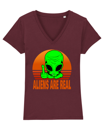 Aliens Are Real Burgundy