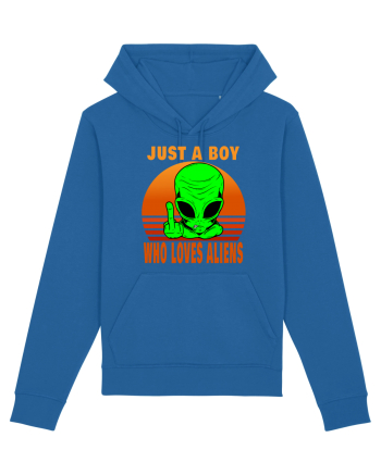 Just A Boy Who Loves Aliens Royal Blue