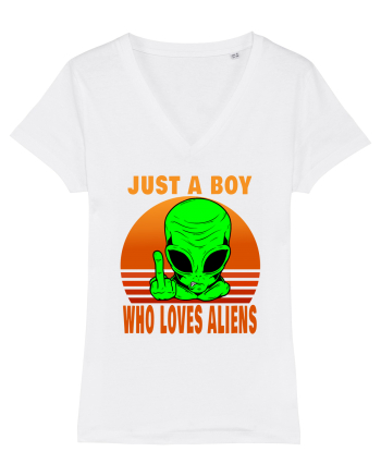 Just A Boy Who Loves Aliens White