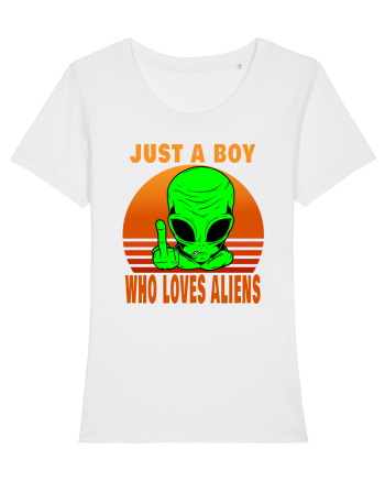 Just A Boy Who Loves Aliens White