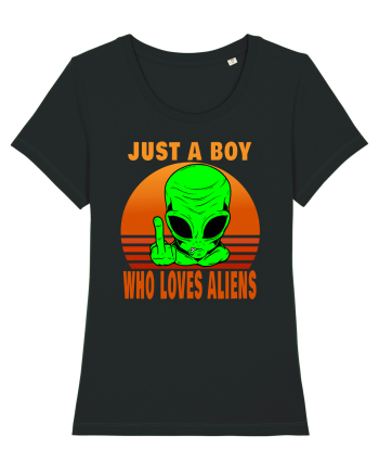 Just A Boy Who Loves Aliens Black