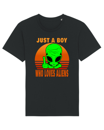 Just A Boy Who Loves Aliens Black