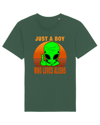 Just A Boy Who Loves Aliens Bottle Green