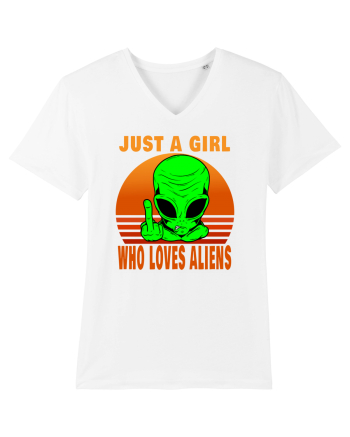 Just A Girl Who Loves Aliens White