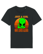 Just A Girl Who Loves Aliens Tricou mânecă scurtă Unisex Rocker