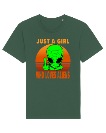 Just A Girl Who Loves Aliens Bottle Green