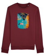 Atmosferă Tropicală cu Flamingo roz Bluză mânecă lungă Unisex Rise