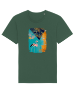 Atmosferă Tropicală cu Flamingo roz Tricou mânecă scurtă Unisex Rocker