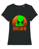 People Saw Me Tricou mânecă scurtă guler larg fitted Damă Expresser