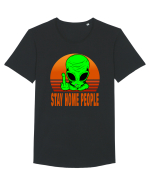 Stay Home People Tricou mânecă scurtă guler larg Bărbat Skater