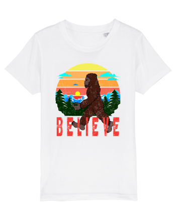 Believe Bigfoot Retro White