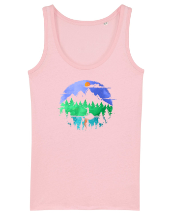 La Pescuit de Păstrăv Noaptea pe Lac Cotton Pink