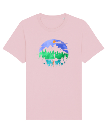 La Pescuit de Păstrăv Noaptea pe Lac Cotton Pink