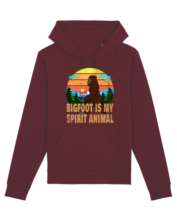 Bigfoot Is My Spirit Animal Burgundy