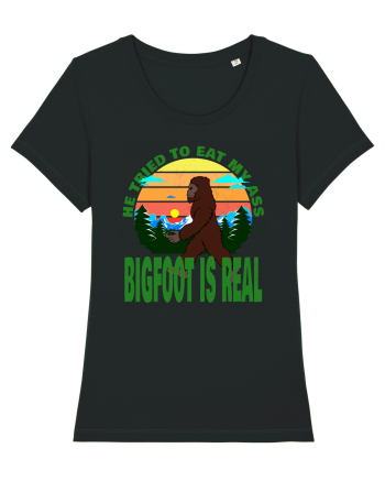 Bigfoot Is Real He Tried To Eat My Ass Grunge Black