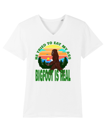 Bigfoot Is Real He Tried To Eat My Ass Grunge White