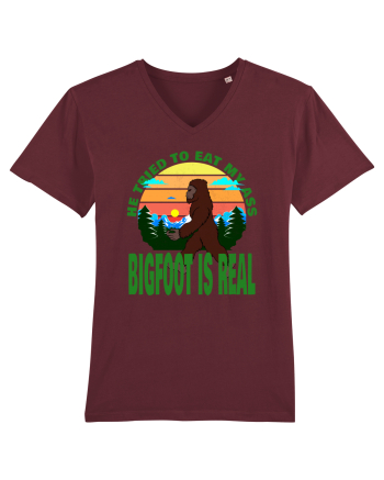 Bigfoot Is Real He Tried To Eat My Ass Grunge Burgundy