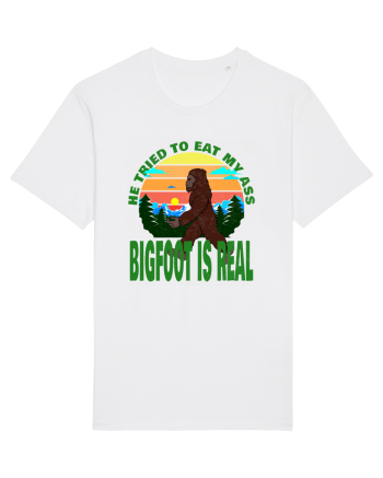 Bigfoot Is Real He Tried To Eat My Ass Grunge White