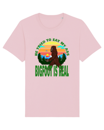 Bigfoot Is Real He Tried To Eat My Ass Grunge Cotton Pink