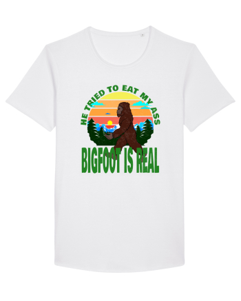 Bigfoot Is Real He Tried To Eat My Ass Grunge White