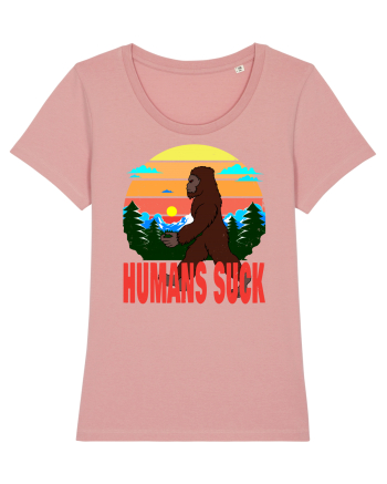 Humans Suck Retro Bigfoot Canyon Pink