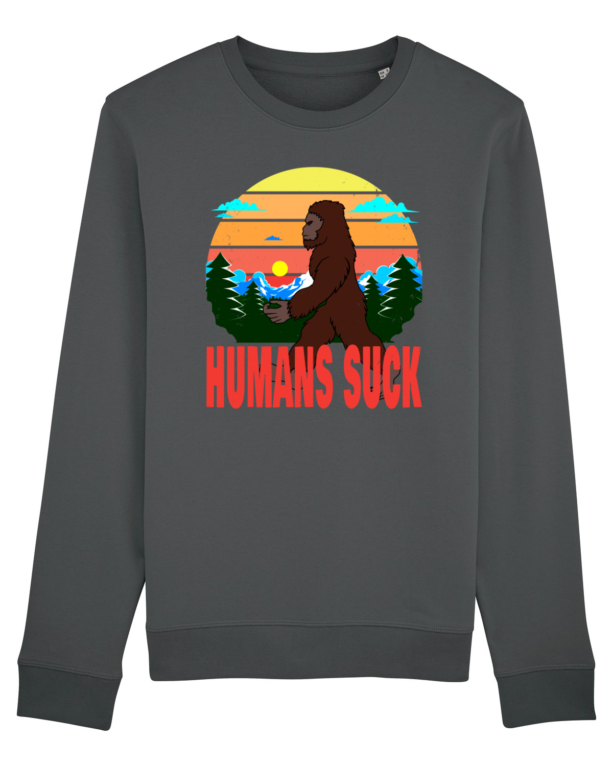 Bluză mânecă lungă Unisex Rise Anthracite