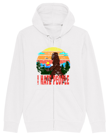 I Hate People Vintage Bigfoot White